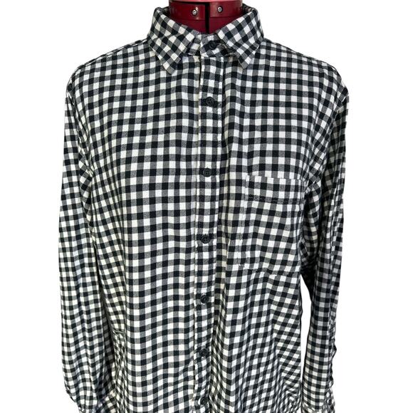 Uniqlo Women’s Size XL 100% Cotton Gingham‎ Button Up Shirt - Picture 5 of 7